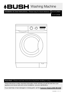 Manual Bush A147CR6W Washing Machine