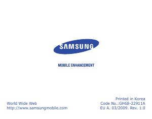 Bruksanvisning Samsung WEP470 Headset