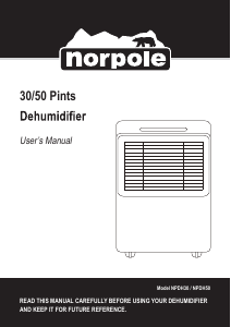 Bruksanvisning Norpole NPDH30 Avfuktare