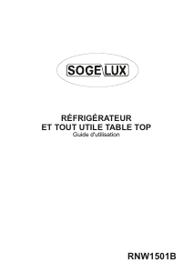 Mode d’emploi Sogelux RNW1501B Réfrigérateur