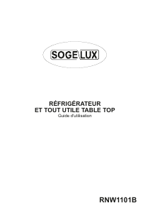 Mode d’emploi Sogelux RNW1101B Réfrigérateur