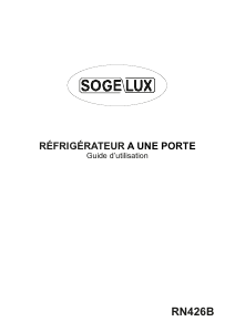 Mode d’emploi Sogelux RN426B Réfrigérateur