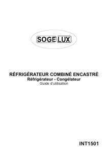 Mode d’emploi Sogelux INT1501 Réfrigérateur