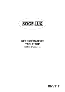 Mode d’emploi Sogelux RNV117 Réfrigérateur