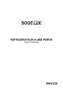 Mode d’emploi Sogelux RNV226 Réfrigérateur