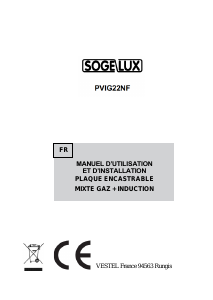 Mode d’emploi Sogelux PVIG22NF Table de cuisson