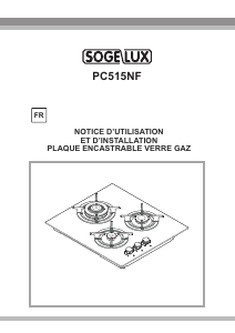 Mode d’emploi Sogelux PC515NF Table de cuisson