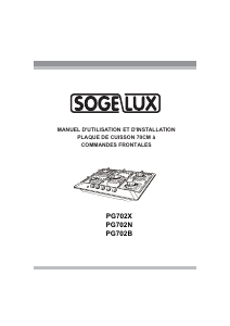 Mode d’emploi Sogelux PG702X Table de cuisson