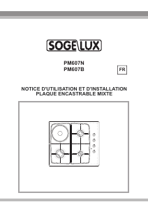 Mode d’emploi Sogelux PM607N Table de cuisson