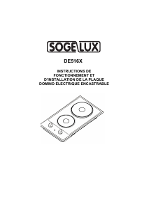 Mode d’emploi Sogelux DE516X Table de cuisson