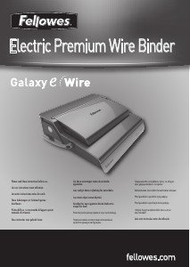 Manual de uso Fellowes Galaxy-E Wire Encuadernadora