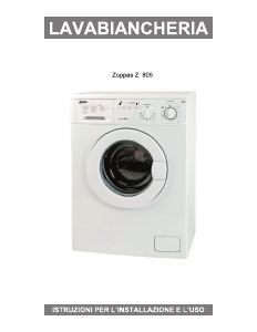 Manuale Zoppas Z805 Lavatrice