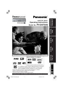 Bruksanvisning Panasonic PV-D4754S DVD-Video Kombination