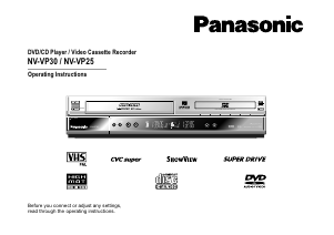Bruksanvisning Panasonic NV-VP30 DVD-Video Kombination