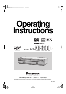 Bruksanvisning Panasonic AG-VP300P DVD-Video Kombination