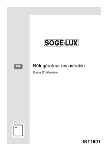 Mode d’emploi Sogelux INT1601 Réfrigérateur