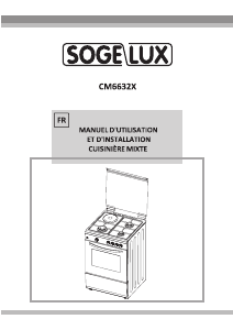 Mode d’emploi Sogelux CM6632X Cuisinière