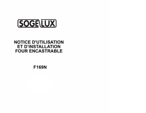 Mode d’emploi Sogelux F169N Four