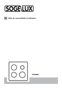Mode d’emploi Sogelux PVI366N Table de cuisson