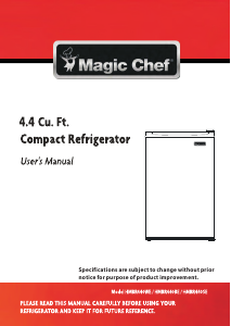 Manual Magic Chef HMBR440WE Refrigerator