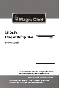 Manual Magic Chef HMTR450SE Refrigerator