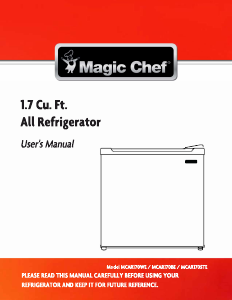 Manual Magic Chef MCAR170STE Refrigerator