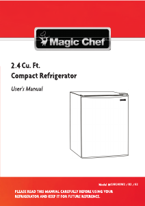 Manual Magic Chef MCAR240B2 Refrigerator