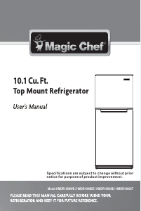 Bruksanvisning Magic Chef HMDR1000WE Kyl-frys