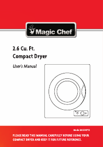 Manual Magic Chef MCSDRY1S Dryer