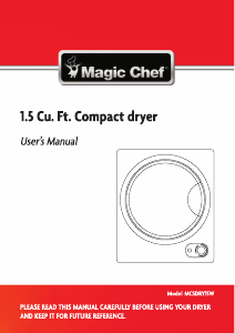 Handleiding Magic Chef MCSDRY15W Wasdroger