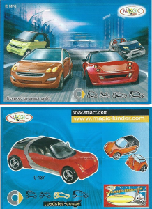 Kasutusjuhend Kinder Surprise C137 Smart Roadster Coupe