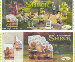 Manual Kinder Surprise DE268 Shrek Gingerbread Man