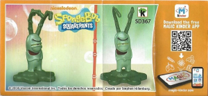 Kasutusjuhend Kinder Surprise SD367 SpongeBob SquarePants Plankton