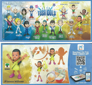 Kullanım kılavuzu Kinder Surprise SD683 Teen Idols Serena Williams