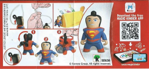 Kullanım kılavuzu Kinder Surprise SE636 Justice League Superman