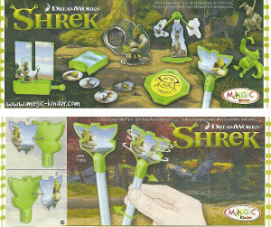 मैनुअल Kinder Surprise TT386 Shrek Pen lid