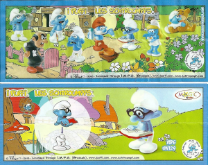 मैनुअल Kinder Surprise UN129 Smurfs Brainy Smurf