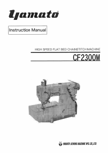 Handleiding Yamato CF2300M Naaimachine