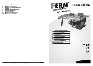 Instrukcja FERM TSM1009 Piła stołowa