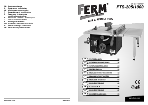Bedienungsanleitung FERM TSM1027 Tischsäge