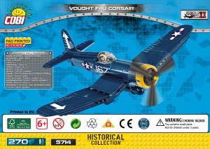 Manuale Cobi set 5714 Small Army WWII Vought F4U Corsair