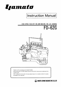 Handleiding Yamato FD-62G Naaimachine