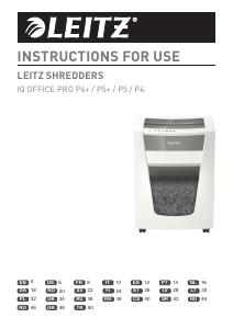 Manual Leitz IQ Office Pro P4 Distrugator documente