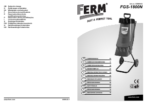 Käyttöohje FERM GSM1003 Oksasilppuri