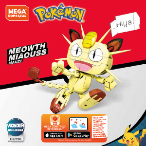 Návod Mega Construx set GKY98 Pokemon Meowth