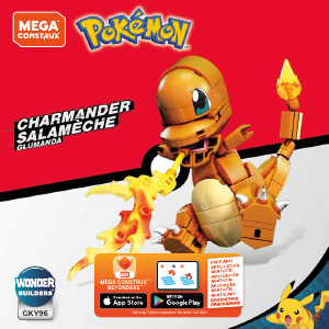 Handleiding Mega Construx set GKY96 Pokemon Charmander