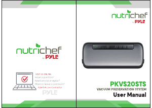 Bruksanvisning Nutrichef PKVS20STS Vakuumpackare