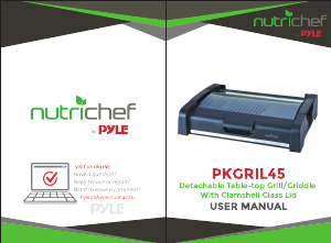 Bruksanvisning Nutrichef PKGRIL45.5 Bordgrill