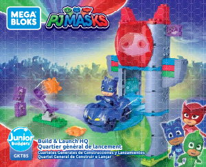 Manual Mega Bloks set GKT85 PJ Masks Build & Blast HQ