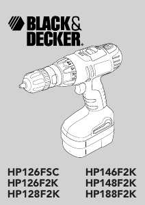 Manual de uso Black and Decker HP148F2K Atornillador taladrador